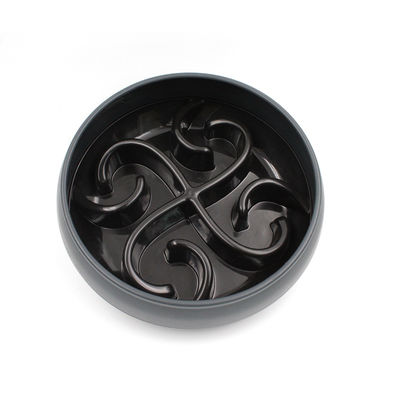 Chó săn bên ngoài Fun Feeder Slo Bowl 15cm Dog Pet Pet Feed Slow Feeder Lớn / Đen
