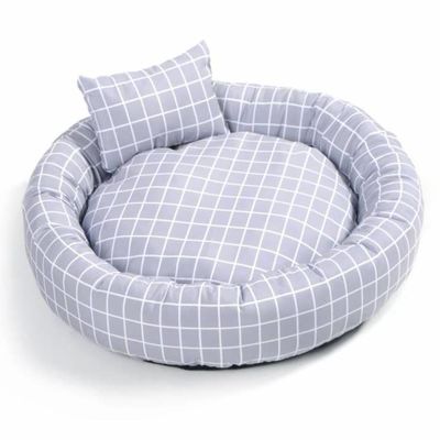 Bán buôn Giường tròn mềm mại ấm áp cho thú cưng với gối Donut Cuddler Cats Dogs Bed Giường thú cưng sang trọng với đáy chống trượt