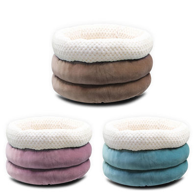 2021 Bán buôn Cuddle Cup Hình dạng giường cho mèo và chó Giường có tường cao cho giấc ngủ sâu Nhà vật nuôi có thể giặt được