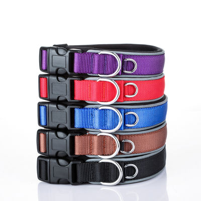 Dây xích cho chó có thể điều chỉnh Dây xích cho chó bằng vải nylon Chì vật nuôi có dải phản quang Cozy Collar para perro
