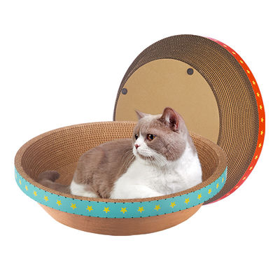 Tấm bìa cứng tròn bền Cat Bed Bowl Hình dạng tấm lót mèo 700g