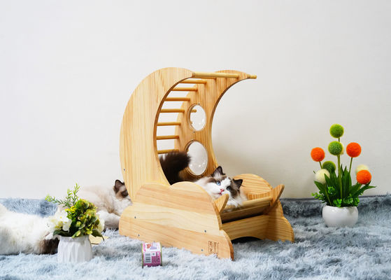 Hallupets Cat Scratcher House Pet Condo Cat Bed gỗ Nhà trên cây