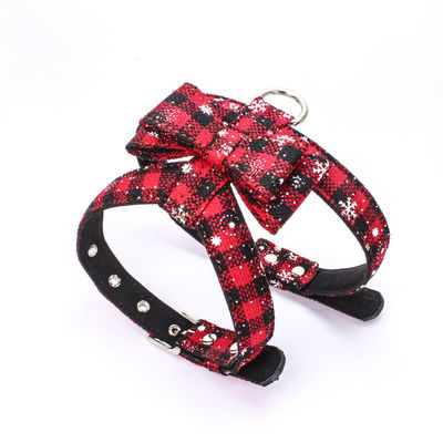 Giảm giá phổ biến Giáng sinh Nơ dây đai Dây buộc chó Leash Bộ cổ áo