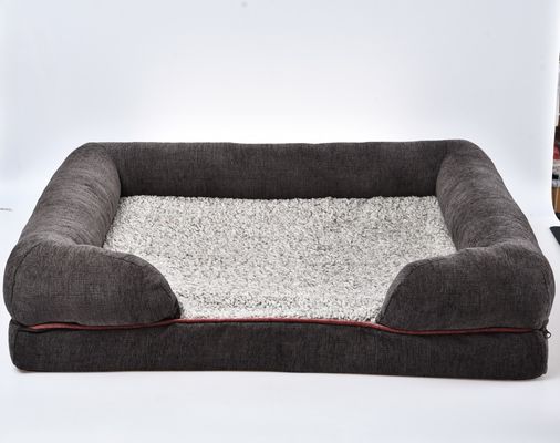 Lớp lót không thấm nước Ghế sofa giường lớn chỉnh hình sang trọng cho chó với nắp có thể tháo rời có thể giặt được