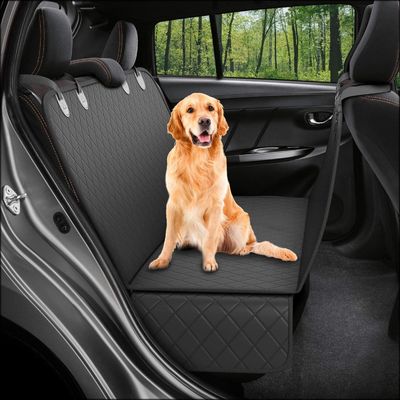 Xe gắn chó Tấm phủ ghế sau Màu đen chống thấm nước 137 * 147cm