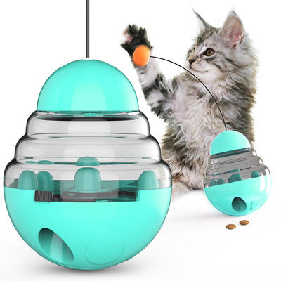 2 trong 1 Tương tác Mèo chậm Feeder Ball có thể tháo rời Tumbler có hình dạng Pet Treat Ball