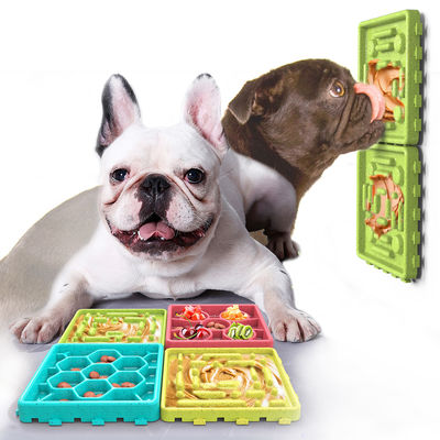 4 trong 1 Silicone Fun Tương tác chậm Máy phân phối thức ăn và nước cho vật nuôi thú cưng Bát thức ăn cho chó Lick Mat