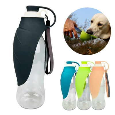 580ml Lá chai silicone có thể gập lại cho chó Chai nước cho chó uống để đi bộ đường dài