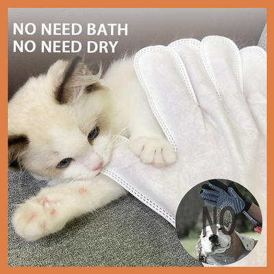 Dog Cat Custom Deodorizing SPA Chải lông Giặt Găng tay Vật nuôi Khăn lau Không có cồn