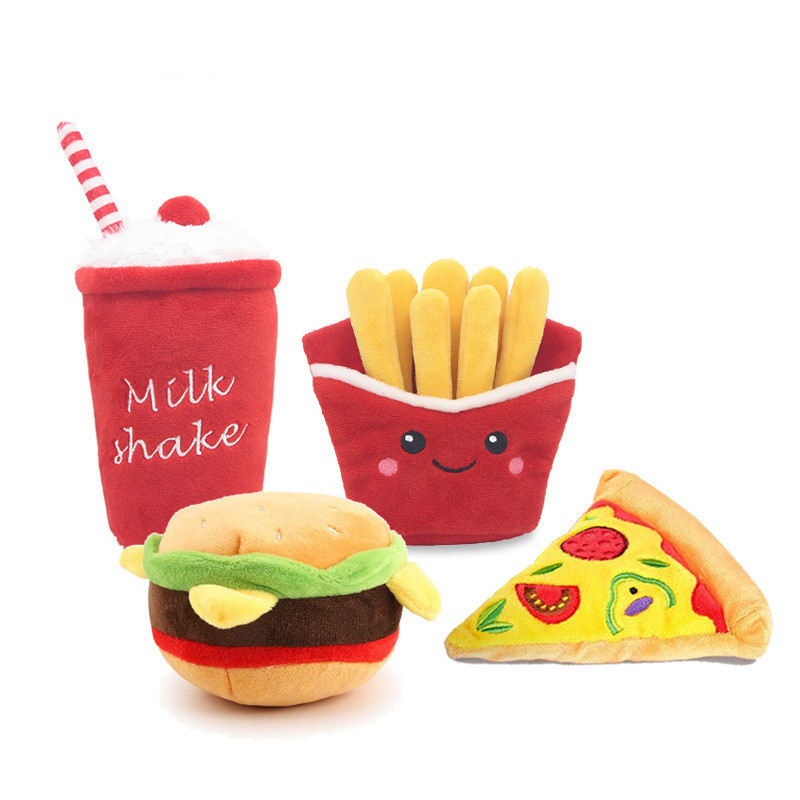Chip nhồi bông Hot Dog Cola Thức ăn nhanh Đồ chơi thú cưng sang trọng cho chó