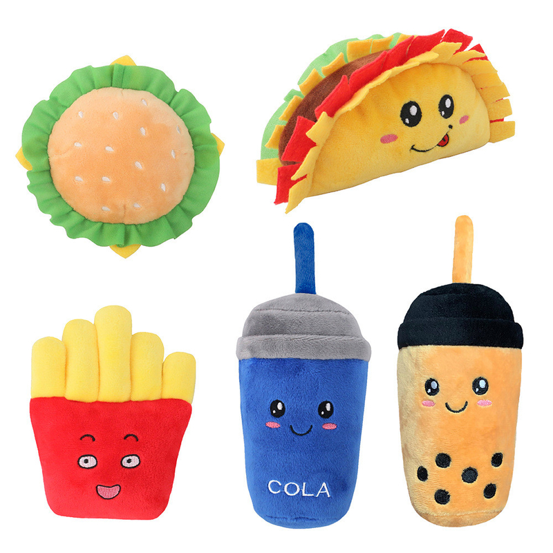Chip nhồi bông Hot Dog Cola Thức ăn nhanh Đồ chơi thú cưng sang trọng cho chó