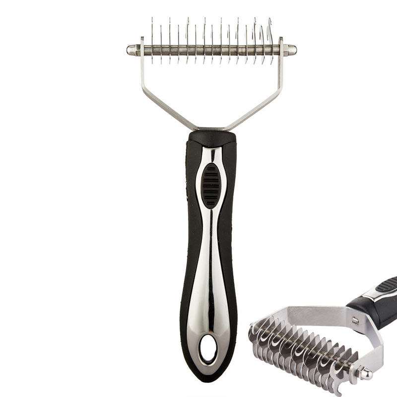 Chó bằng thép không gỉ Lược massage cho mèo Bàn chải cho thú cưng Dụng cụ chải lông Căng tóc Lược