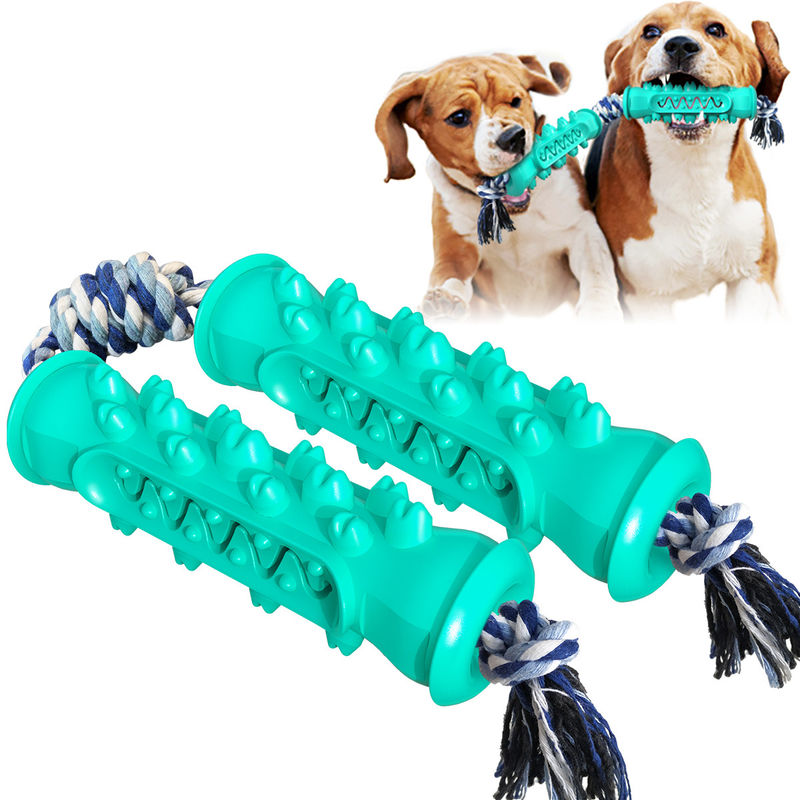 SEDEX Double Serrate Đồ chơi nhai an toàn cho chó con Thanh bàn chải đánh răng chó có dây