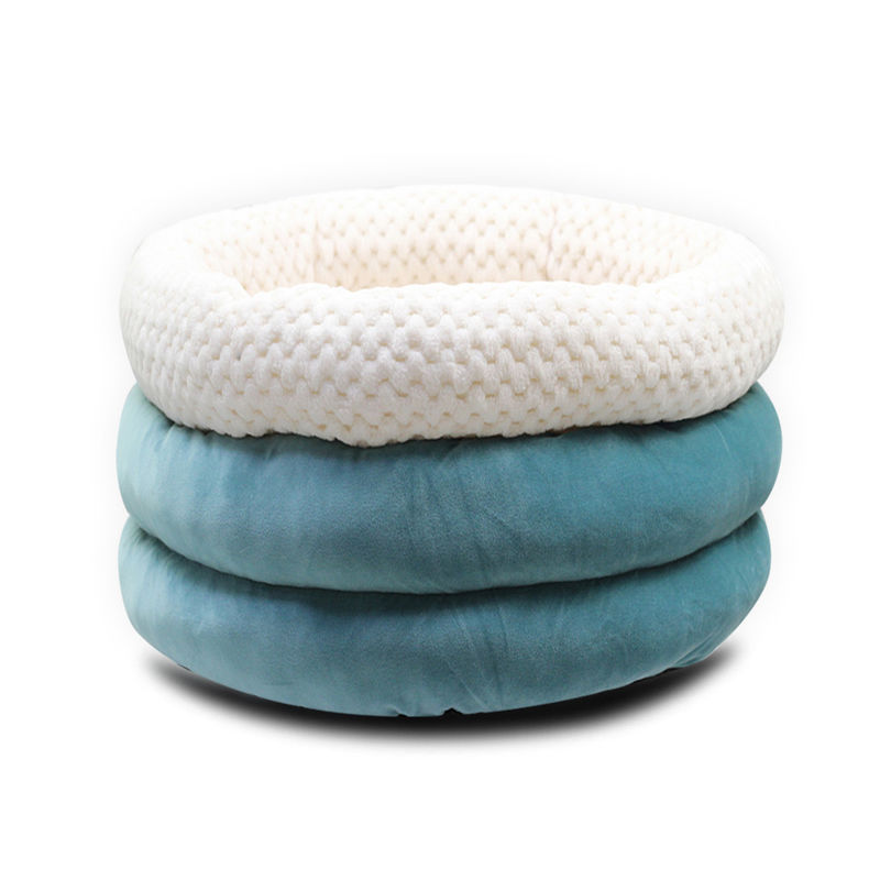 2021 Bán buôn Cuddle Cup Hình dạng giường cho mèo và chó Giường có tường cao cho giấc ngủ sâu Nhà vật nuôi có thể giặt được