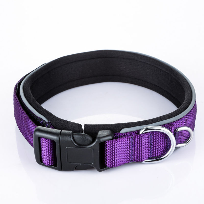 Dây xích cho chó có thể điều chỉnh Dây xích cho chó bằng vải nylon Chì vật nuôi có dải phản quang Cozy Collar para perro