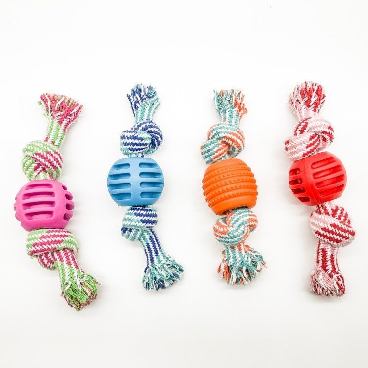 Double Knot Cotton có thể giặt được Dây Ball Đồ chơi cho chó bền Dây nhai Đồ chơi 50g