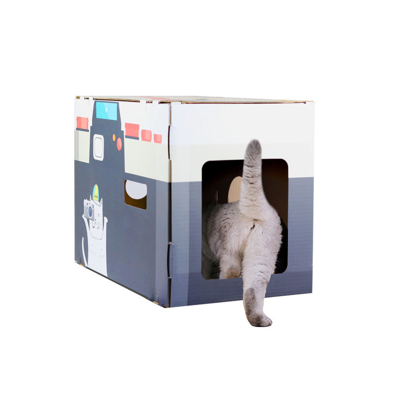 Nhà mèo Scratcher Máy ảnh Retro Hình dạng Cat Lounge với Tấm lót bằng giấy bìa cứng Tấm bìa cứng Máy cào