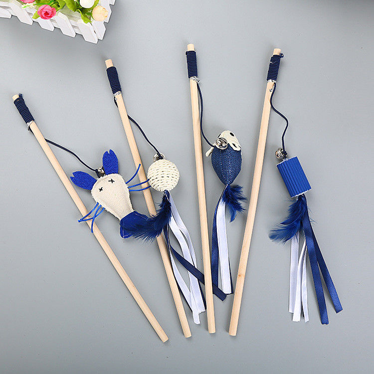 Outlet Feather Teaser Đồ chơi mèo Đồ chơi tương tác Tôm Tôm Đồ chơi tương tác 30g