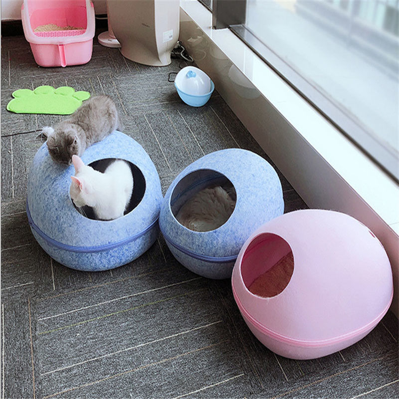 Thân thiện với môi trường Thoáng khí Dễ thương có thể tháo rời Giường Hình dạng Hang Chó Mèo cho Vật nuôi