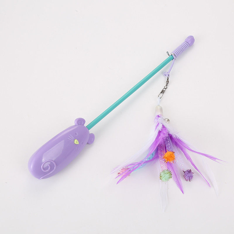 Feather Funny Telescopic Cat Toy Đồ chơi bằng nhựa 42g Cat Laser Teaser