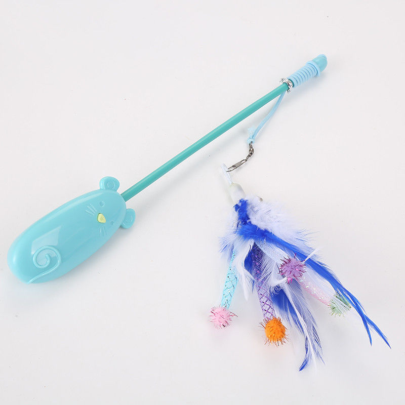 Feather Funny Telescopic Cat Toy Đồ chơi bằng nhựa 42g Cat Laser Teaser