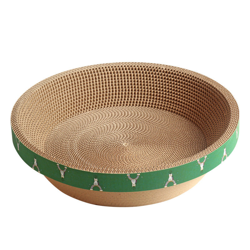 Tấm bìa cứng tròn bền Cat Bed Bowl Hình dạng tấm lót mèo 700g