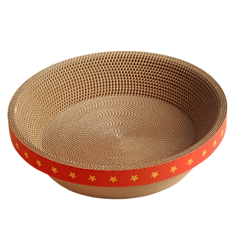 Tấm bìa cứng tròn bền Cat Bed Bowl Hình dạng tấm lót mèo 700g