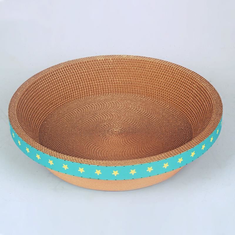 Tấm bìa cứng tròn bền Cat Bed Bowl Hình dạng tấm lót mèo 700g