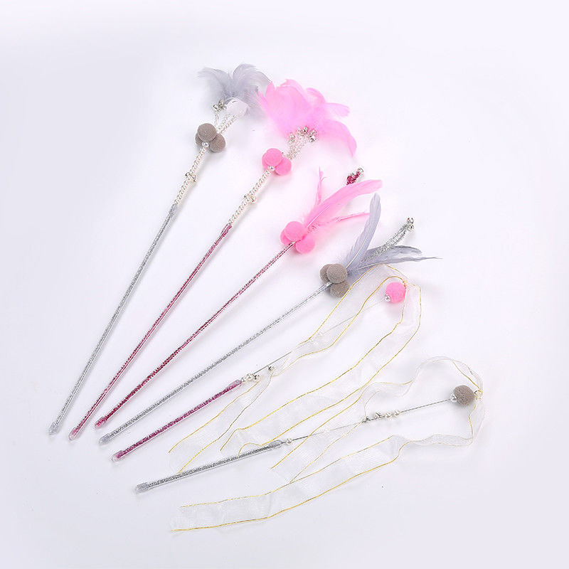 Đồ chơi tương tác mèo lông thú cưng Đũa phép bằng nhựa Fairy Cat Teaser Stick