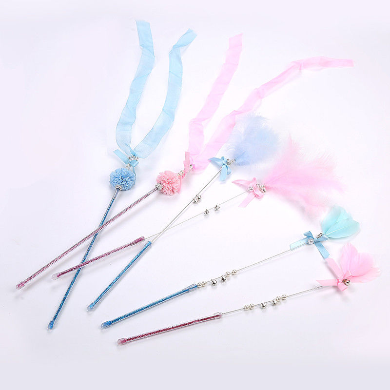 Đồ chơi tương tác mèo lông thú cưng Đũa phép bằng nhựa Fairy Cat Teaser Stick