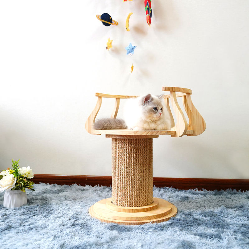 Thân thiện với môi trường Gỗ cào Mèo Trèo Cây Tháp Ảnh Mèo L Size 72cm M 62cm