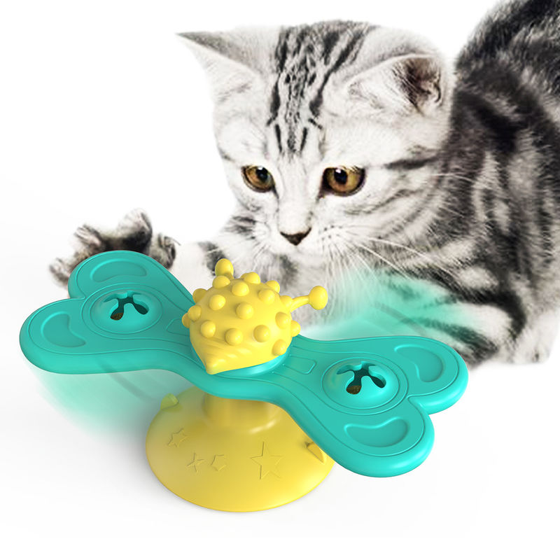 TPR Pet Interactive Kitten Toys Đồ chơi mèo quay gió Cối xay gió