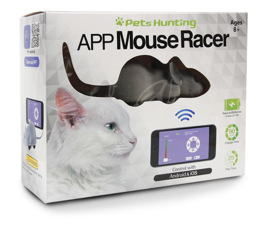 App Mouse Racer Đồ chơi mèo điều khiển bằng điện thoại với Android &amp; IOS tương tác
