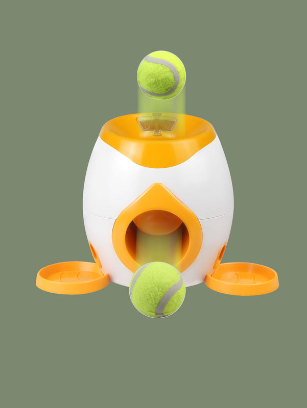 Máy phân phối vật nuôi Double Hole Tennis ném Máy thưởng thức ăn 900g