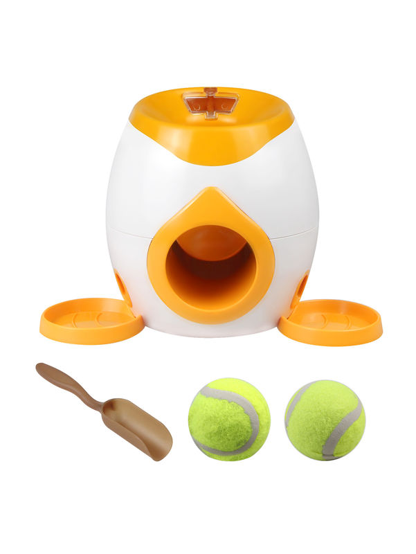 Máy phân phối vật nuôi Double Hole Tennis ném Máy thưởng thức ăn 900g