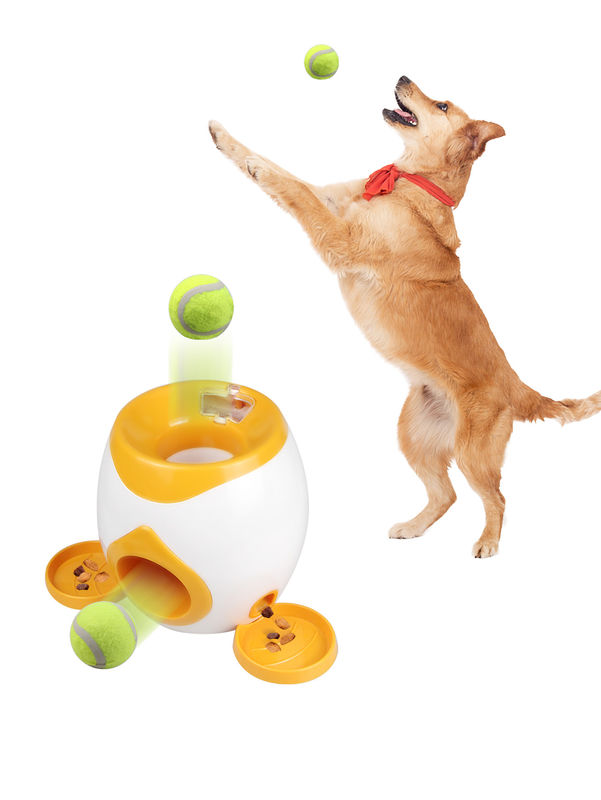 Máy phân phối vật nuôi Double Hole Tennis ném Máy thưởng thức ăn 900g