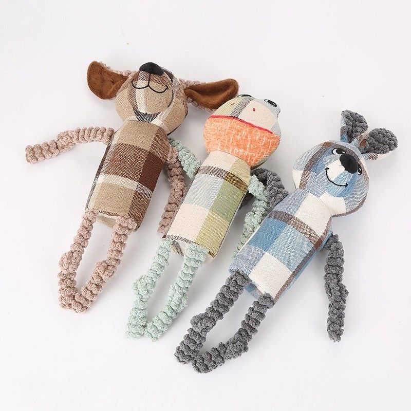 Canvas Squeaky Đồ chơi cho thú cưng Chống vết cắn với ống âm thanh Đồ chơi mọc răng cho chó con Molar Puppy 70g