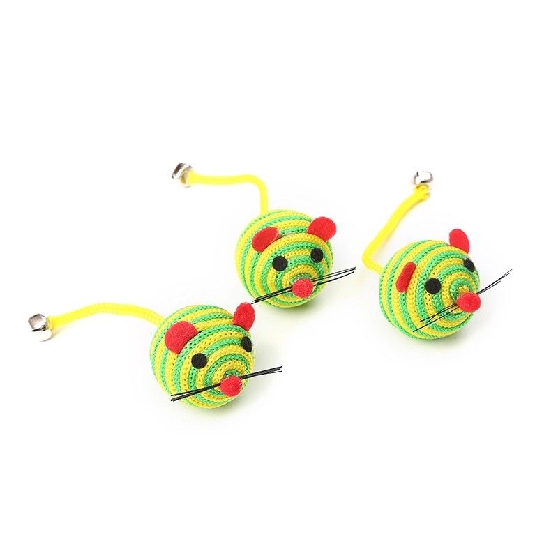 Dây Nylon Dây Chuông Đồ Chơi Cho Mèo Thú Cưng Có Chuột Bắt Mèo Đồ Chơi
