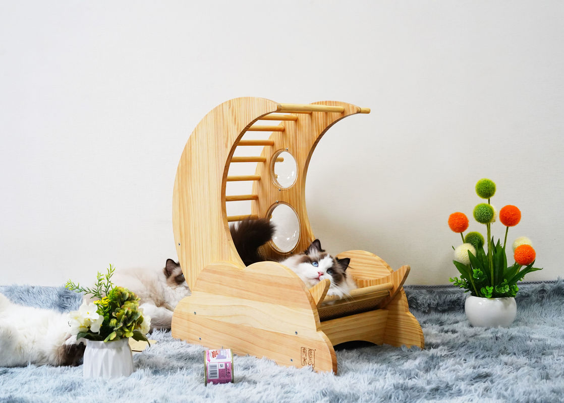 Hallupets Cat Scratcher House Pet Condo Cat Bed gỗ Nhà trên cây