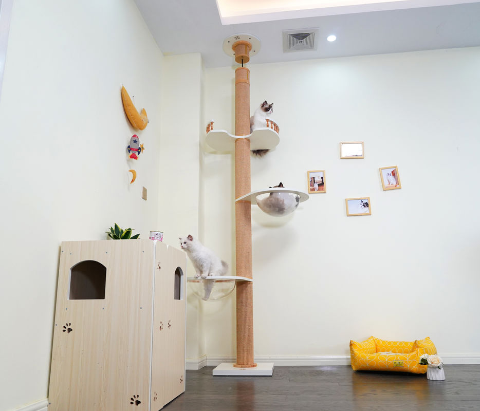 Con mèo gỗ lớn leo sàn cây lên trần nhà chơi 82 * 40 * 87cm