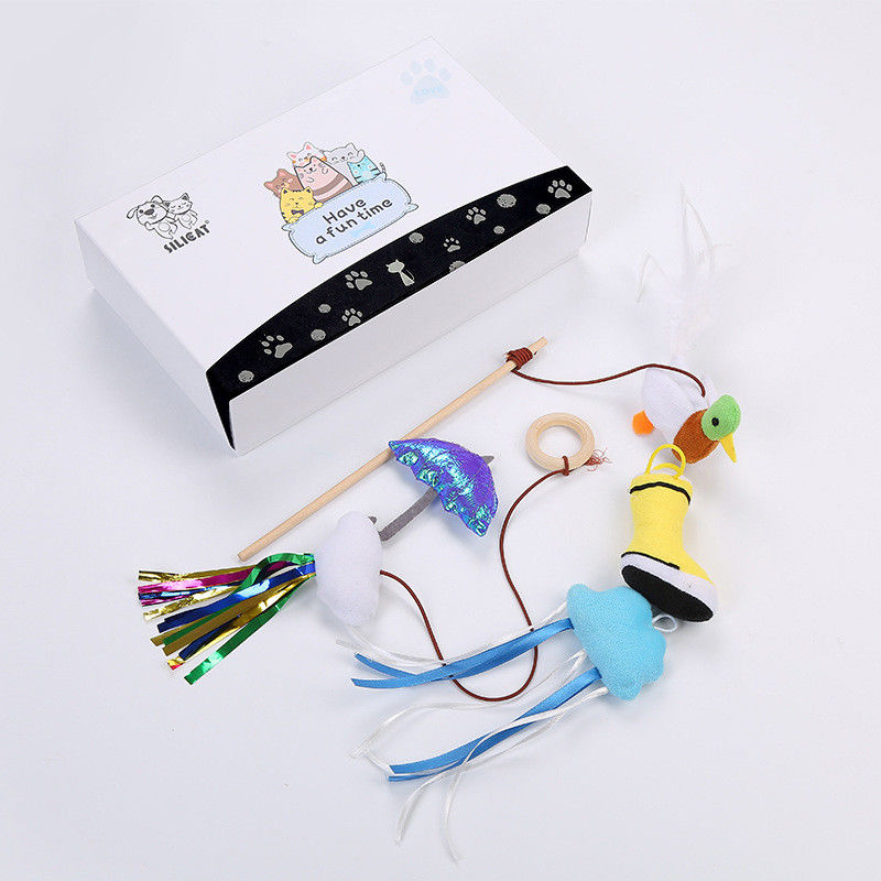 Tương tác Laser Cat Teaser Toy Feathers Wand Các loại Giày Vocal sang trọng Chim Hình dạng Mèo Bộ đồ chơi