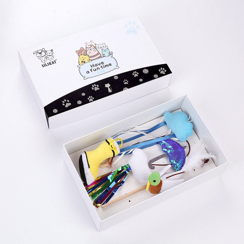Tương tác Laser Cat Teaser Toy Feathers Wand Các loại Giày Vocal sang trọng Chim Hình dạng Mèo Bộ đồ chơi