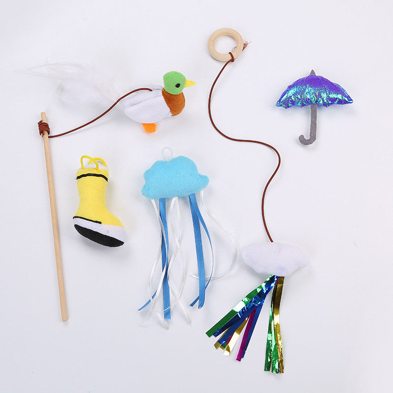 Tương tác Laser Cat Teaser Toy Feathers Wand Các loại Giày Vocal sang trọng Chim Hình dạng Mèo Bộ đồ chơi