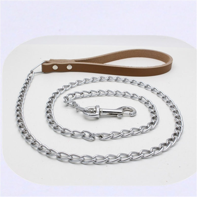 Phù hợp với dây chuyền cổ chó bằng da bò Chrome mạ sắt kéo dây xích cho chó