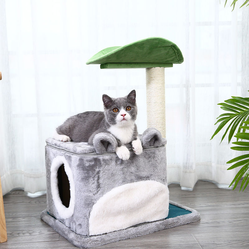 Khung leo núi Safety Deluxe cho mèo Cây nhiều tầng có trụ cào hang M kích thước 61 * 41 * 132cm