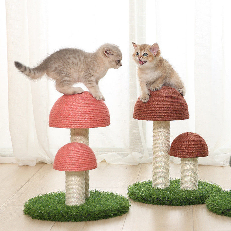 Nấm lanh Sisal Cat Tree Tower Cat Scratch Post Board S 36 * 30cm