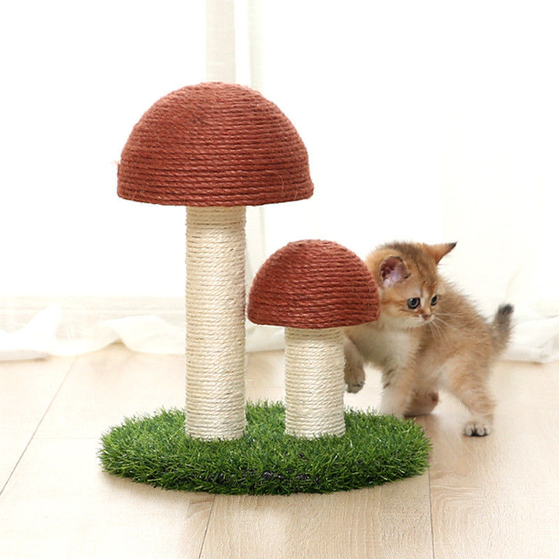 Nấm lanh Sisal Cat Tree Tower Cat Scratch Post Board S 36 * 30cm