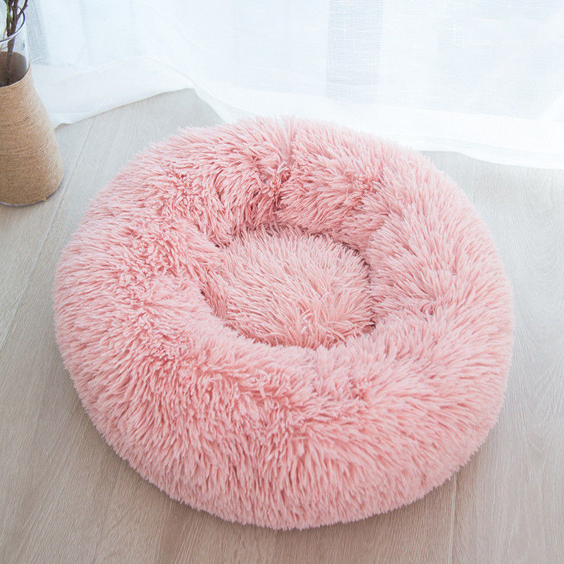 Chất lượng cao Ấm áp sang trọng Giường cho thú cưng Sang trọng Cực mềm mịn Donut Cuddler Cuddler Cats Dogs Nest Faux Fur Dog Dog Bed Calming