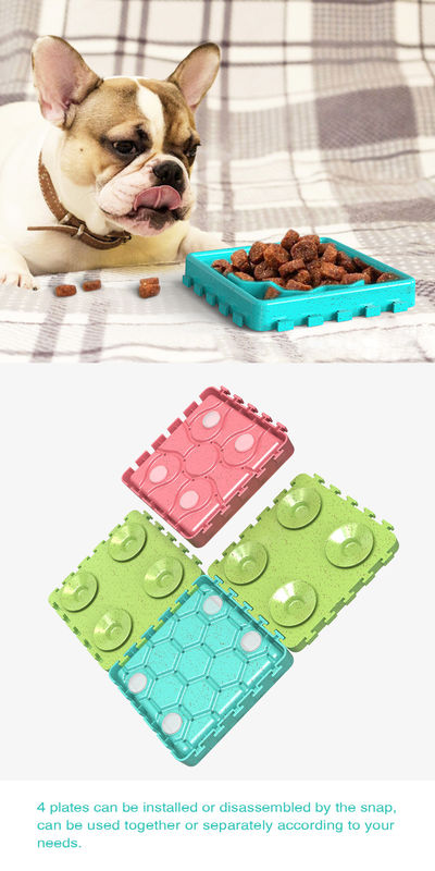 4 trong 1 Silicone Fun Tương tác chậm Máy phân phối thức ăn và nước cho vật nuôi thú cưng Bát thức ăn cho chó Lick Mat