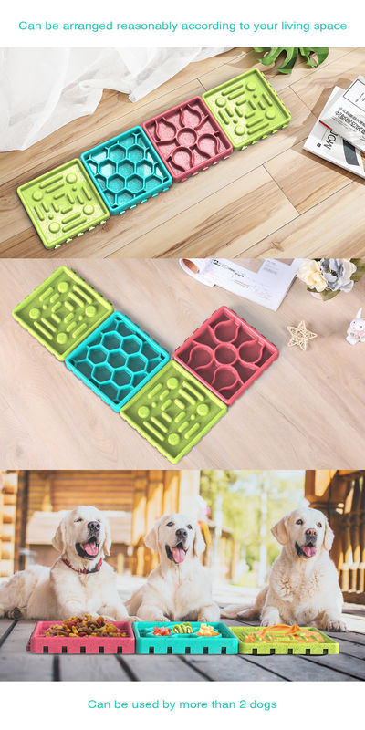 4 trong 1 Silicone Fun Tương tác chậm Máy phân phối thức ăn và nước cho vật nuôi thú cưng Bát thức ăn cho chó Lick Mat